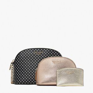 KATE SPADE-Mixed Crossbody Set-Small Dome Xbody-Dome Cosmetic and Card Case-NWT